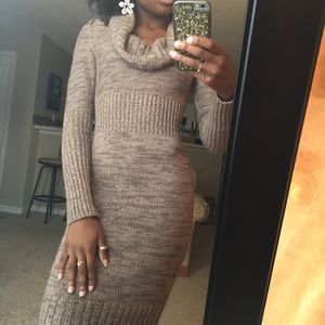 Brown Sweater Dress